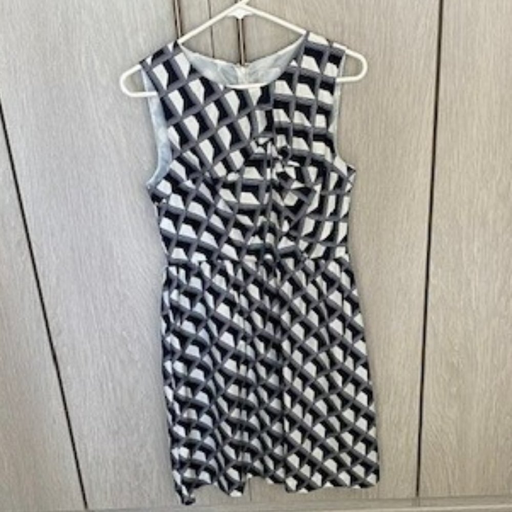 Hi There from Karen Walker - Blue Geometric Patterned Dress - Size 4